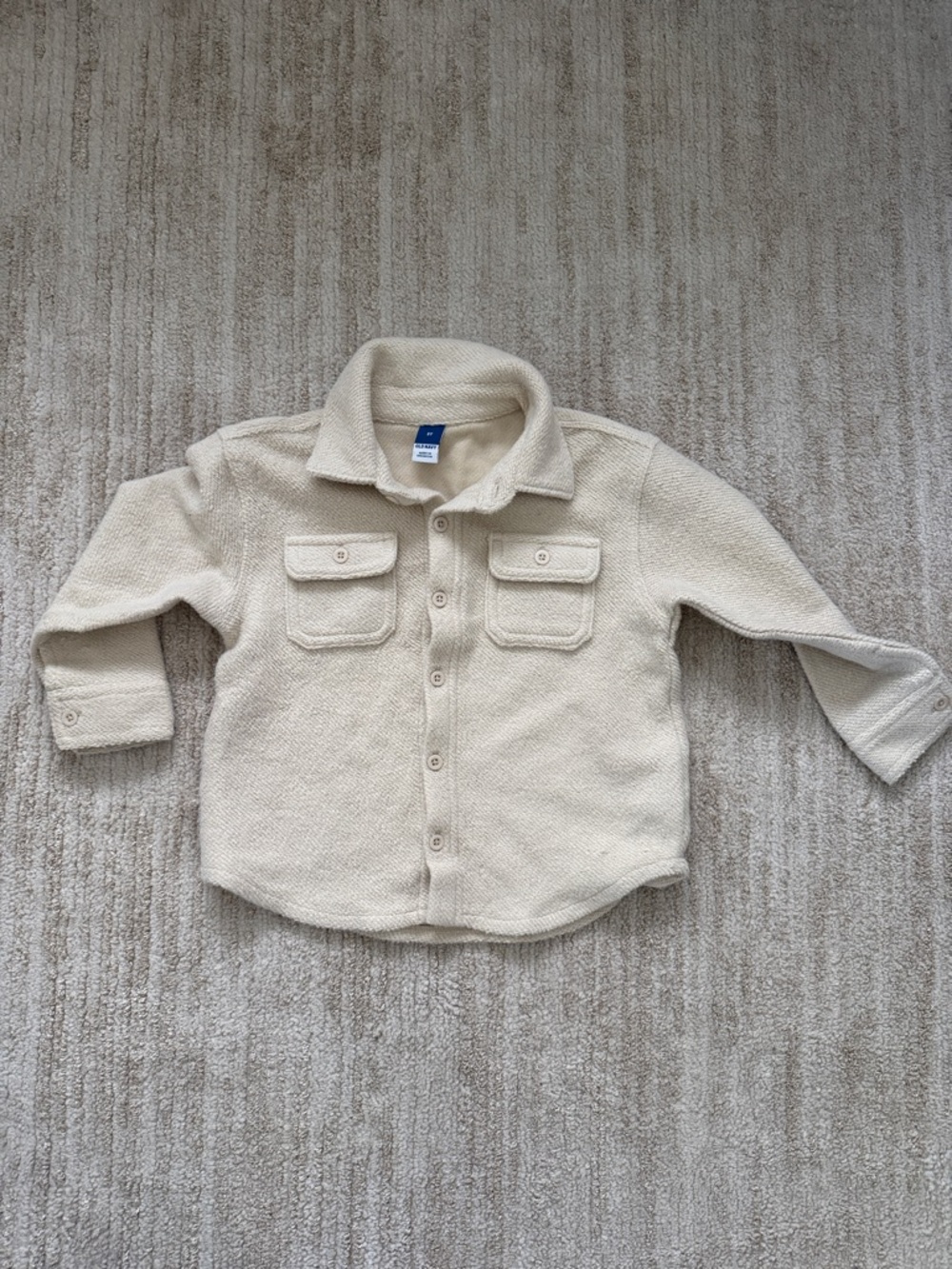 Old Navy Kids Cream Button-Up Shirt Jacket
